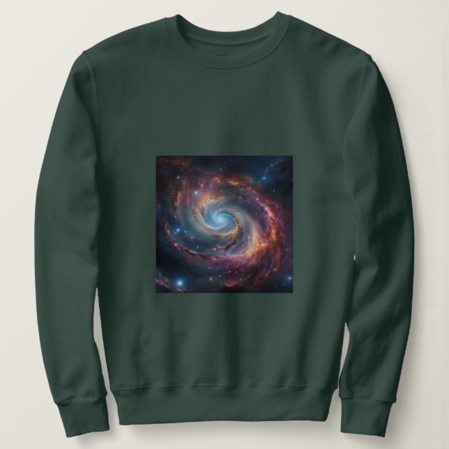 Moletom camisola de cosmos e planeta (Frente do Design)
