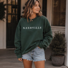 Moletom Camisola de Crewneck Minimalista de Nashville