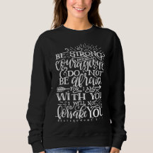 Camisola de Crewneck Versículo Bíblico Seja Forte 