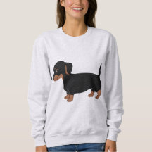 Camisola de Dachshund Preta e Castanha