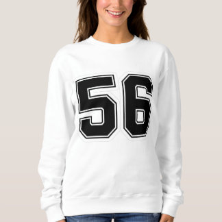 Moletom Camisola de Desporto Universitário Número 56 | Pre
