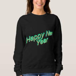 Moletom Camisola de Feliz Ano Novo com Letreiro