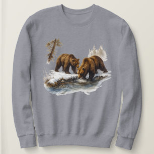 Moletom Camisola de Frio Retro Grizzly Bears Wilderness Sc