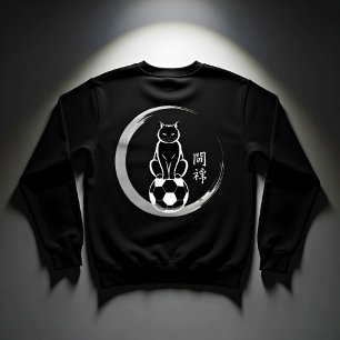 Moletom Camisola de Futebol Minimalista com Gato - Casual