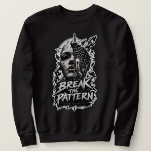 Moletom Camisola de Grafismo Monocromático "Break The Patt