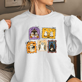 Moletom Camisola de Halloween Feminina Ghost Stamps | C