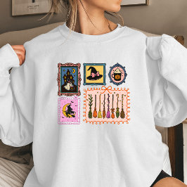 Moletom Camisola de Halloween Feminina Witch Stamps | Conf