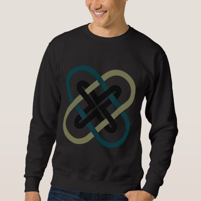 Moletom Camisola de homem com X entrelaçado (Frente)