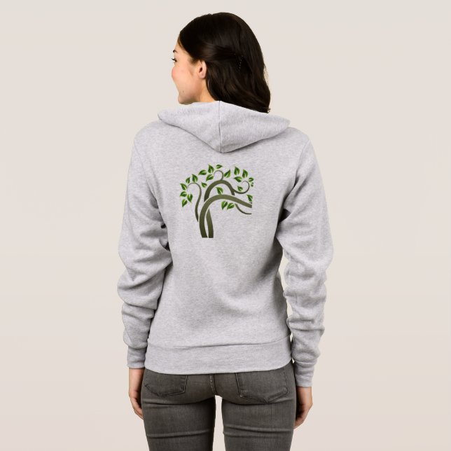 Moletom Camisola de Hoodie, de uso feminino, de FibroClíni (Parte Traseira Completa)
