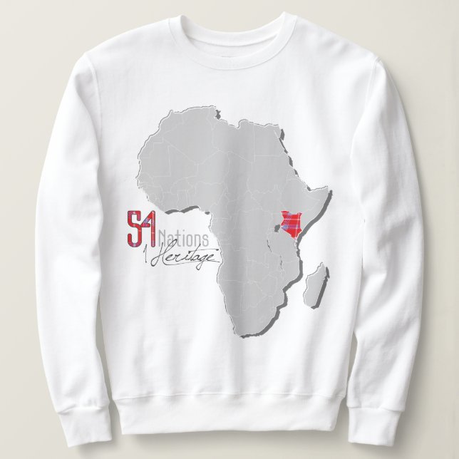 Moletom Camisola de "Kenya" Crewneck (Frente do Design)