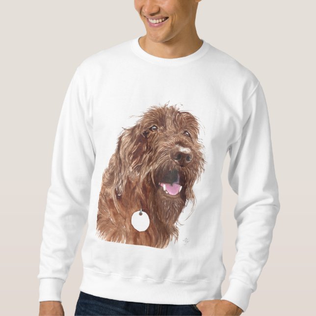 Moletom Camisola de Labradoodle #1 do chocolate (Frente)