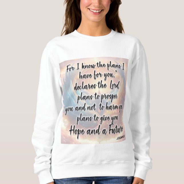 Moletom Camisola de leite feminino - Jeremiah 29:11 (Frente)