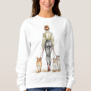 Moletom Camisola de Mãe de Cachorro Girl Boss Caminhada