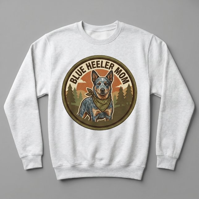Moletom Camisola de Mãe do Blue Heeler - Presente para Mãe (Criador carregado)
