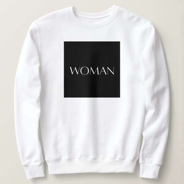 Moletom Camisola de malha com a inscrição MULHER (Frente do Design)