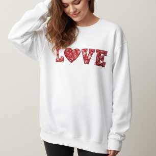 Moletom Camisola de malha LOVE Patchwork