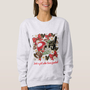 Moletom camisola de malha para meninas fãs de futebol