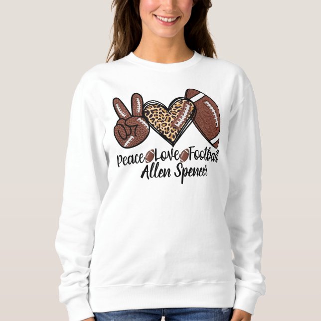 Moletom Camisola de malha Paz, Amor, Futebol (Frente)