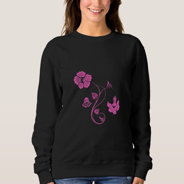Moletom Camisola de Malha Pretty Petals Aesthetic Art (Frente)