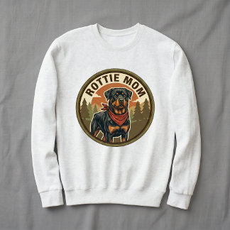 Moletom Camisola de Malha Rottie Mom Crewneck Sweatshirt R
