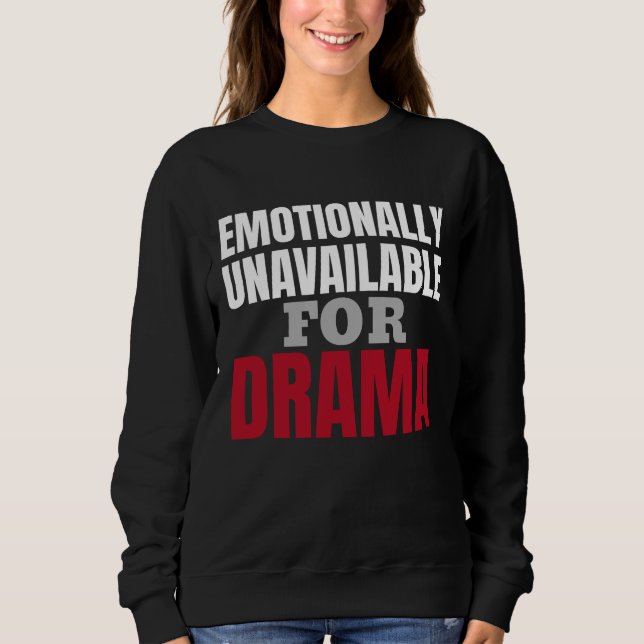 Moletom Camisola de Manga Comprida Emocionalmente Indispon (Frente)