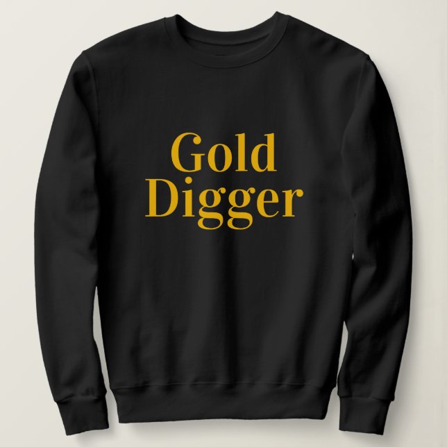 Moletom Camisola de manga comprida Gold Digger para mulher (Frente do Design)