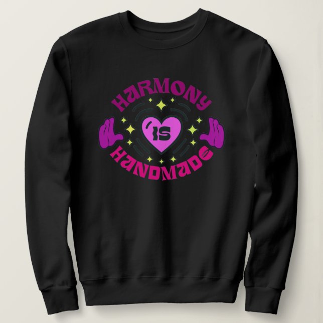 Moletom Camisola de manga comprida Harmony is Handmade (Frente do Design)