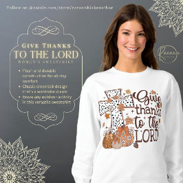 Moletom Camisola de mulher "Dê Graças ao Senhor"