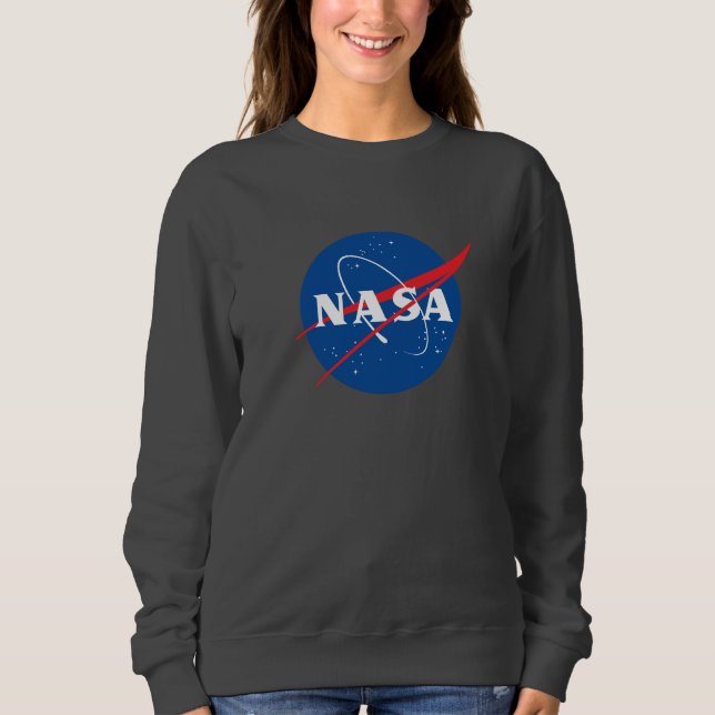 Moletom Camisola de mulheres da NASA (Cinza de meteoritos) (Frente)