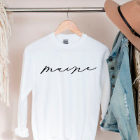 Camisola de mulheres do estado Maine Script