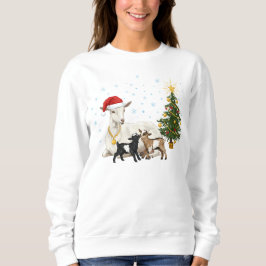 Moletom Camisola de Natal de Cabra para Mulheres Fazenda P