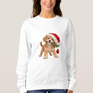 Moletom Camisola de Natal de Cachorro Fofo do Papai Noel