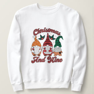 Moletom Camisola de Natal e vinho