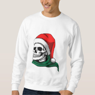 Moletom Camisola de Natal engraçada com caveira para homen