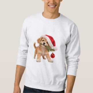 Moletom Camisola de Natal engraçada de cachorro com Papai