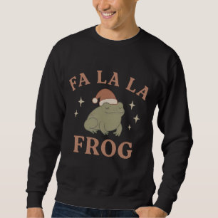 Moletom Camisola de Natal Fa La La Frog para Homens