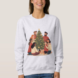 Moletom Camisola de Natal Família e Amigos Festa de Conviv
