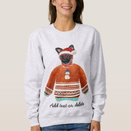 Moletom Camisola de Natal Feia com Cachorro de Bruxelas pa