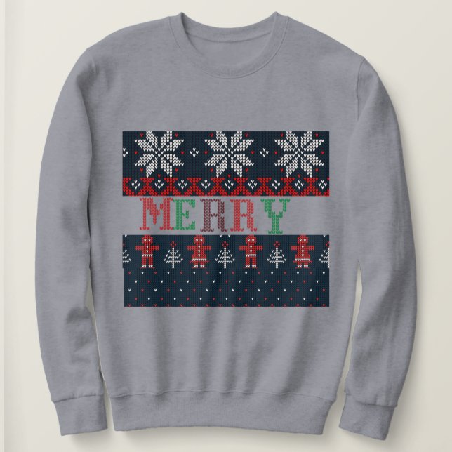 Moletom Camisola de Natal Feliz para Mulheres (Frente do Design)