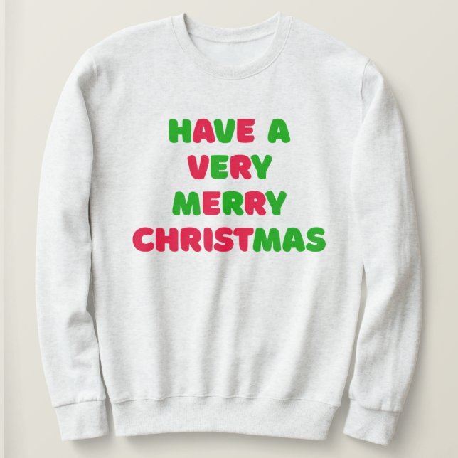 Moletom Camisola de Natal Feminina (Frente do Design)