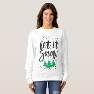 Moletom Camisola de Natal 'Let It Snow' para Mulheres