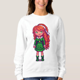 Moletom Camisola de Natal rapariga ruiva