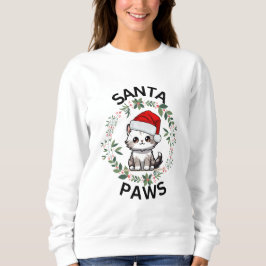 Moletom Camisola de Natal Senhoras - Papais noeis - Gato d