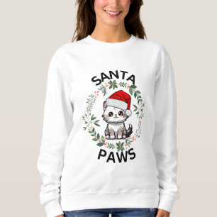 Moletom Camisola de Natal Senhoras - Papais noeis - Gato d