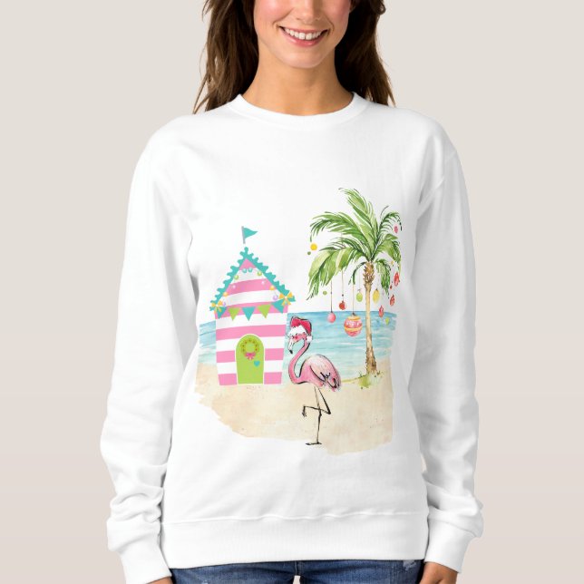 Moletom Camisola de Natal tropical (Frente)