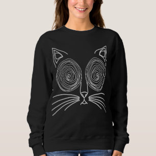Moletom Camisola de Olhos de Gato Hipnóticos para Mulheres