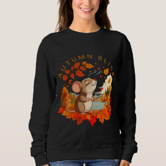Moletom Camisola de Outono Feliz Ratinho Fofo