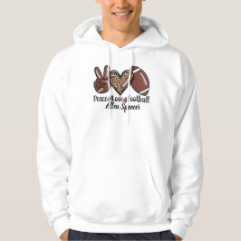 Moletom Camisola de Peace, Love, Futebol