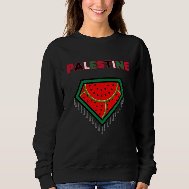 Moletom Camisola de Portão Livre da Palestina - Melancia (Frente)