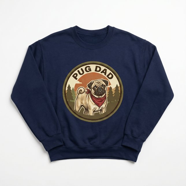 Moletom Camisola de Pug Dad | Presente de Pai de Cachorro  (Criador carregado)
